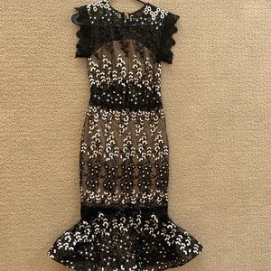 Bronx and Banco Embroidered Midi Dress (Small)